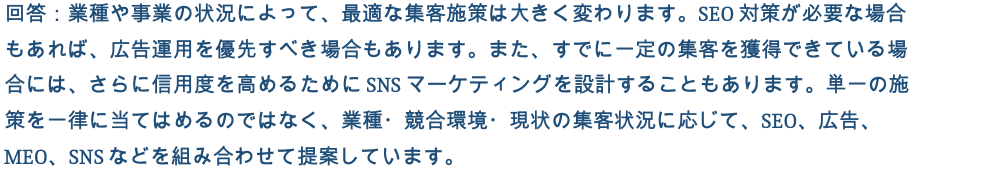 達成ヒアリングシートG-24の業種や事業の状況に応じて施策を組み合わせるという回答
