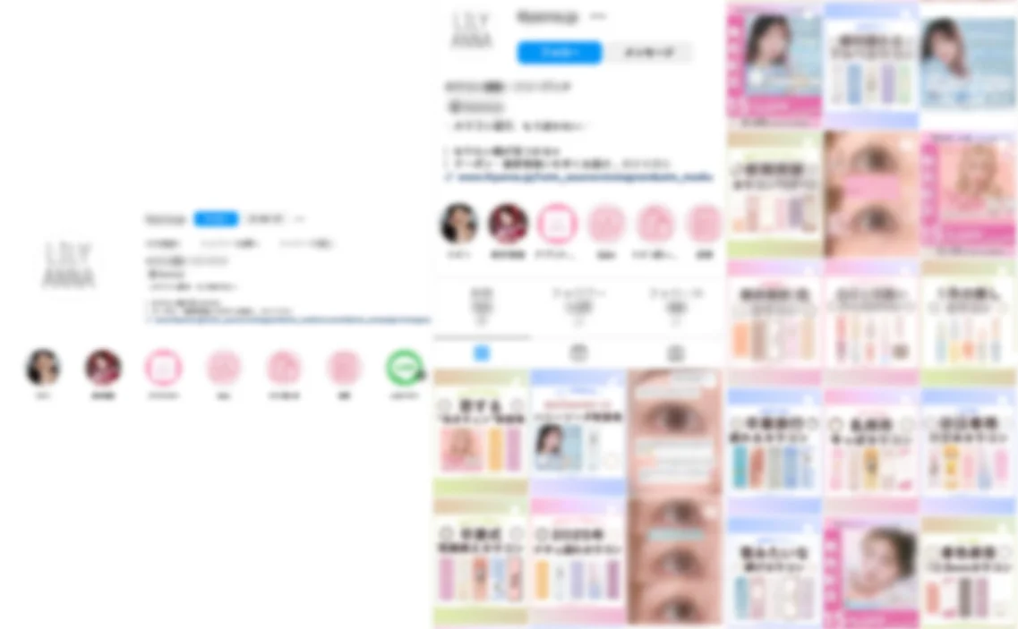 衣料品メーカー様 Instagramアカウントスクリーンショット