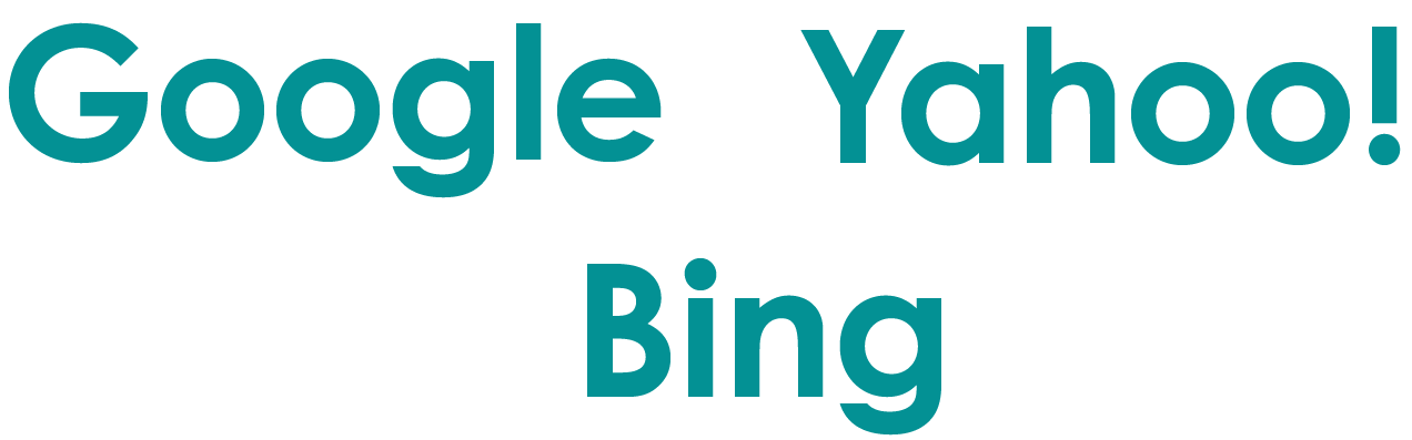 Google、Yahoo、Bing