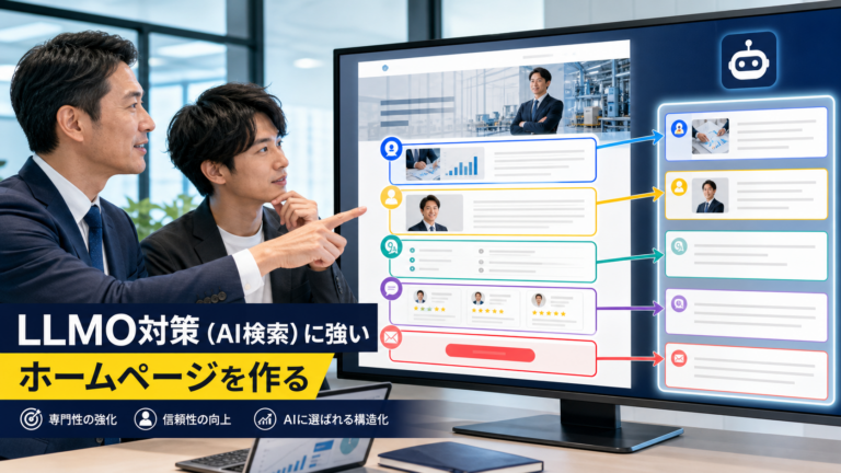 LLMO対策（AI検索）に強いホームページとは？選ばれるサイト設計を解説