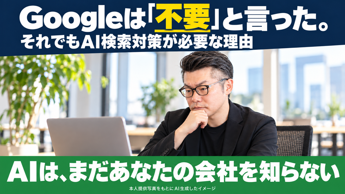 Googleは「AI検索に特別な対策は不要」と言った。それでもAI検索対策が必要な理由